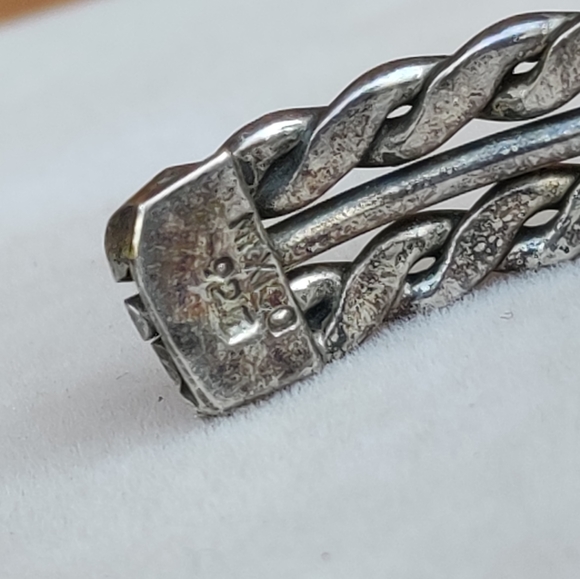 Vintage sterling braided cuff bracelet - Picture 10 of 16